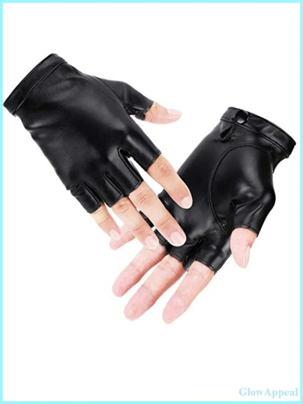 Fingerless PU Faux Leather Gloves for Driving, Outdoor Sports, Cosplay